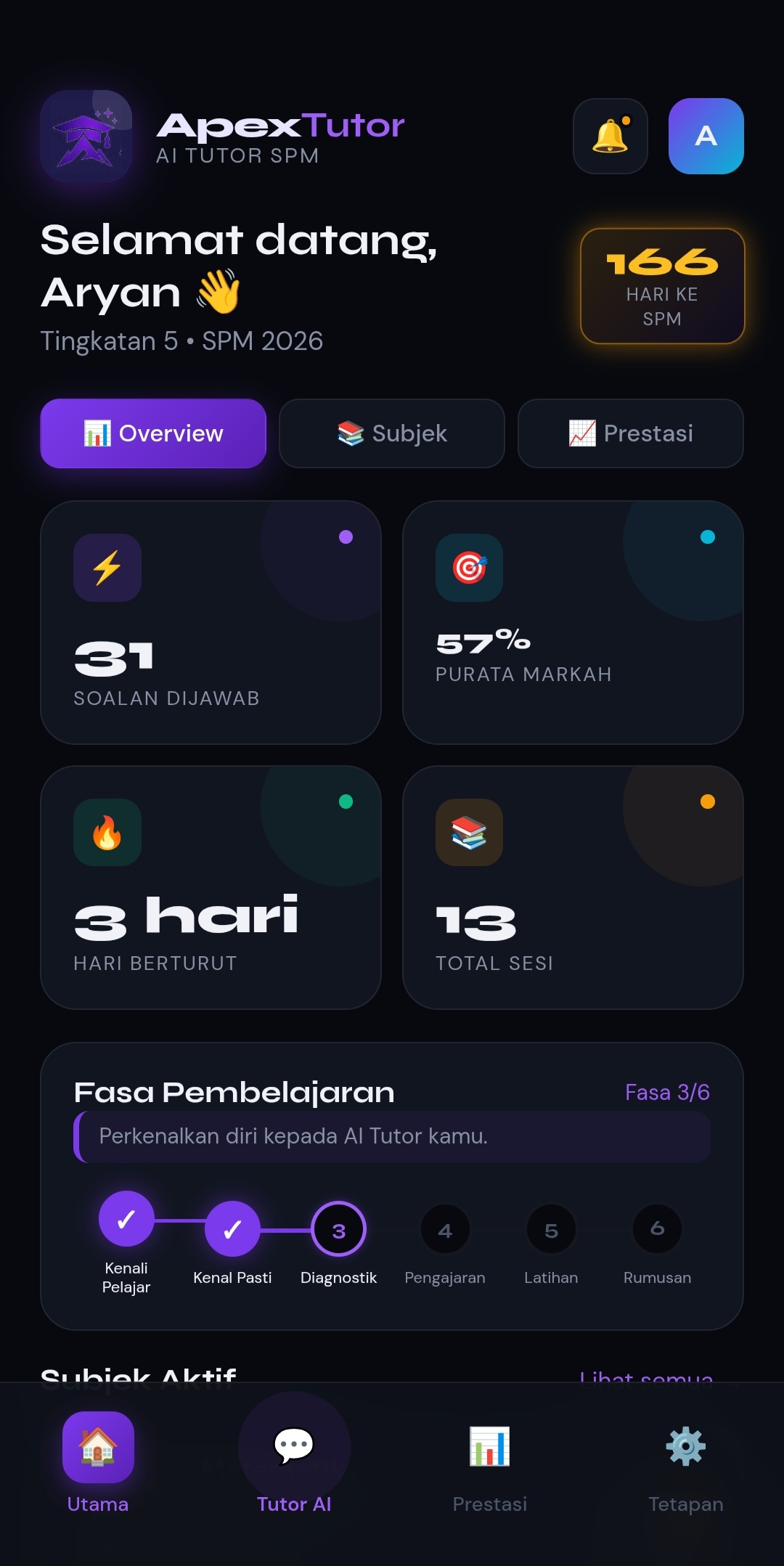 ApexTutor Dashboard